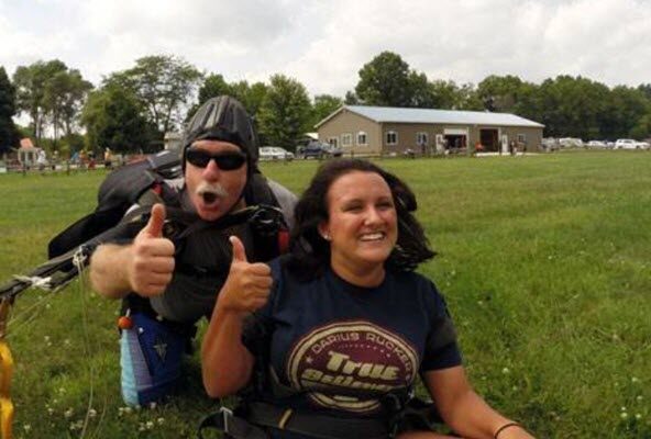 skydiving landing